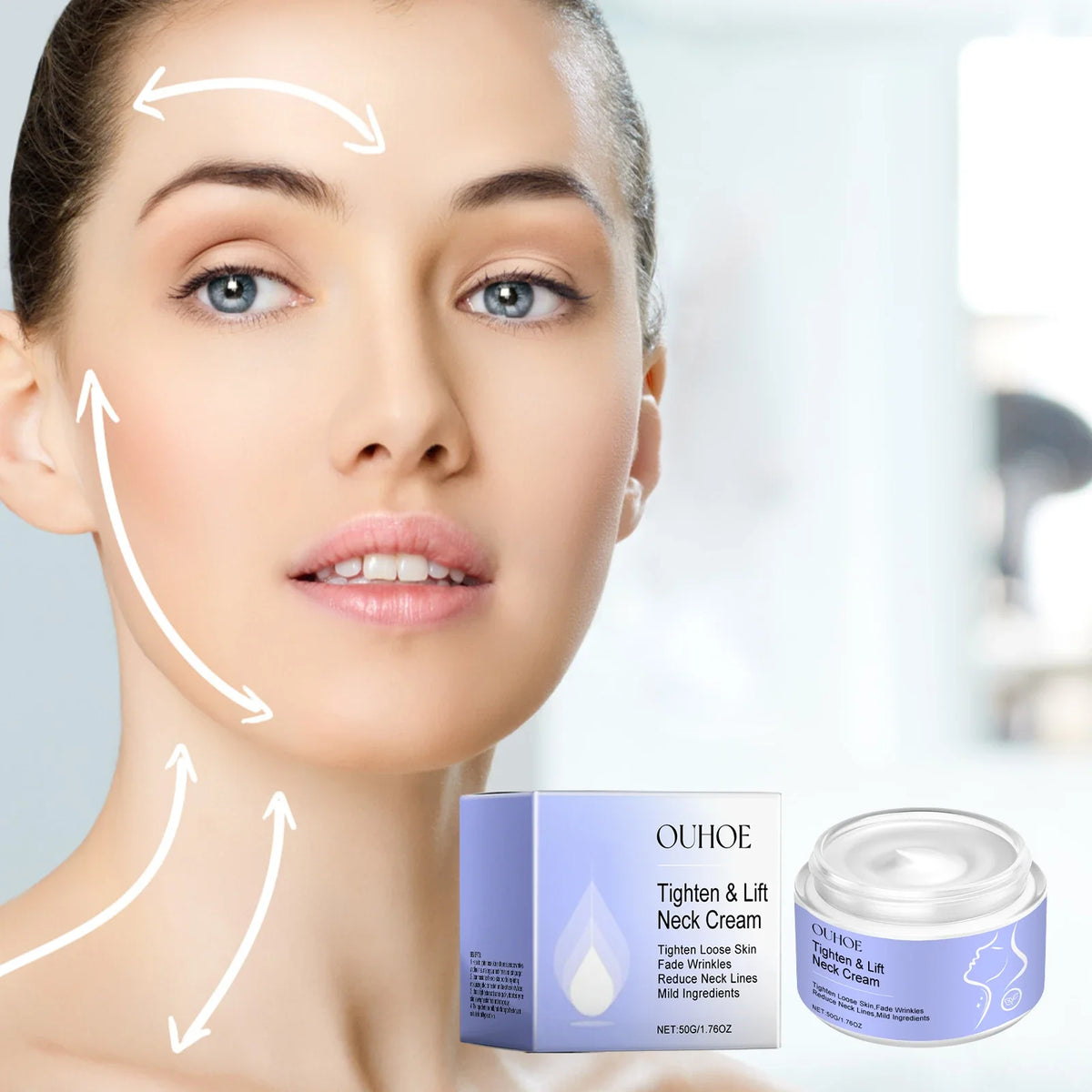 OUHOE Neck Firming & Lifting Cream – Tightening Moisturizer 50g
