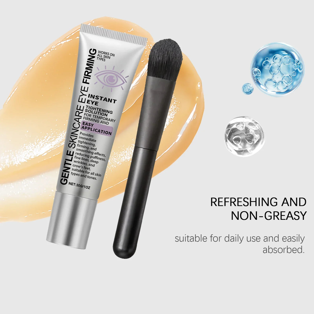 Instant Tightening Eye Cream with Brush – 30g Moisturizing
