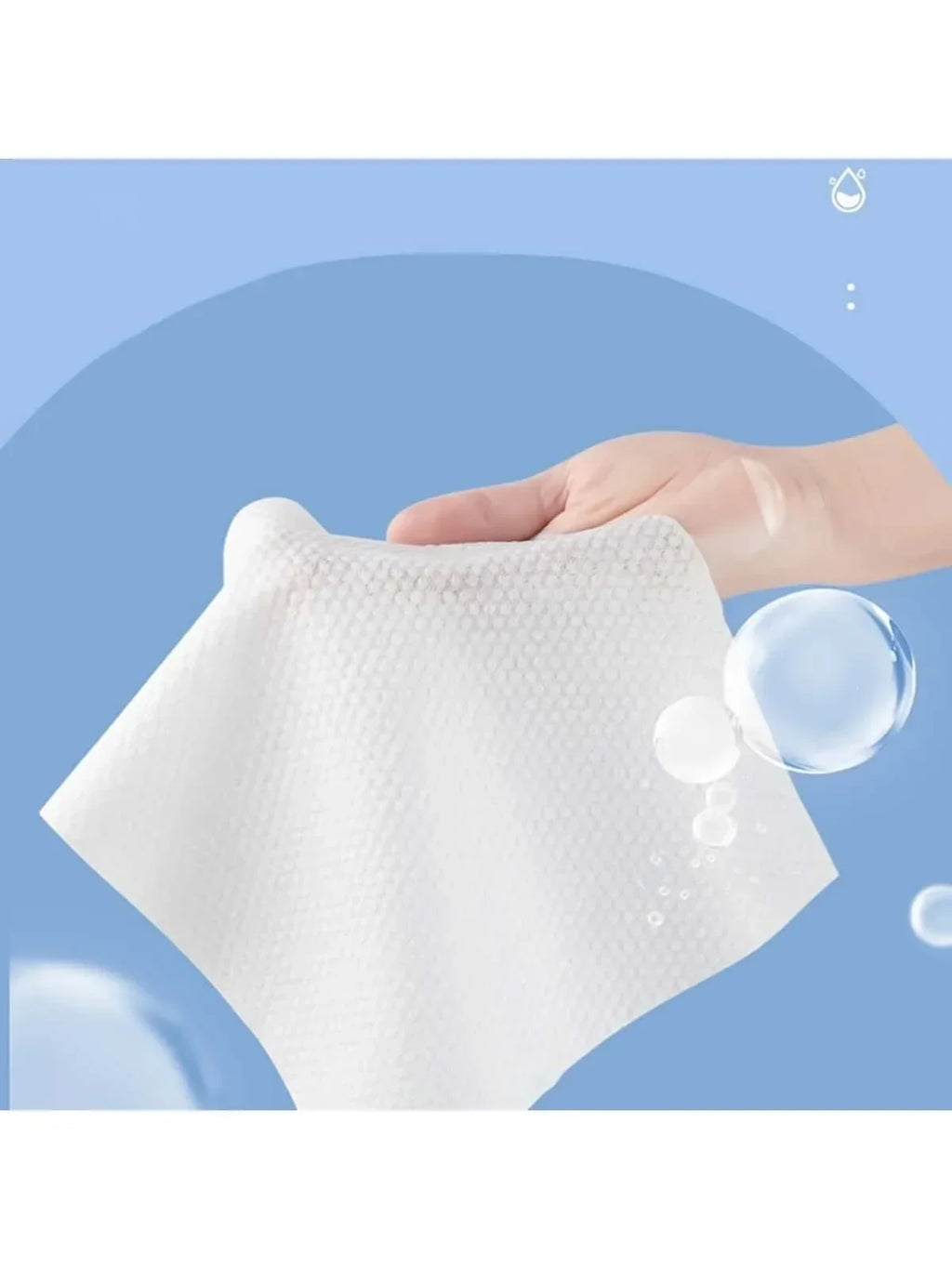 Disposable Face Towels 2-Pack 200ct | Soft Cotton Dry Wipes