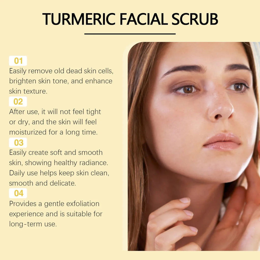 Turmeric Exfoliating Face Scrub – Brightening & Pore Cleansing