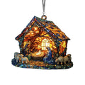 Nativity Scene Suncatcher – Stained Acrylic Window Ornament