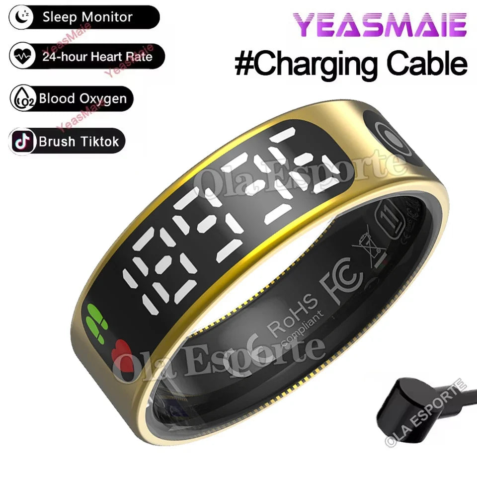 SR08 Smart Ring – Heart Rate, SpO2, Sleep & 5ATM Waterproof