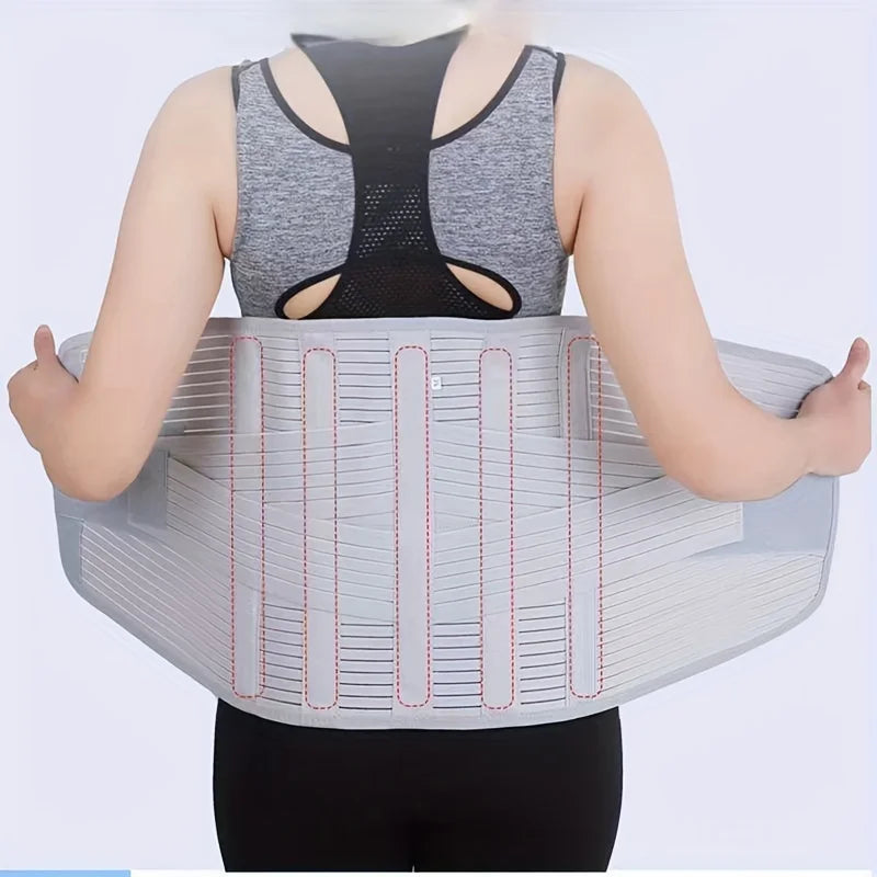 Adjustable Lumbar Support Belt | Double Pull Back Brace Corset