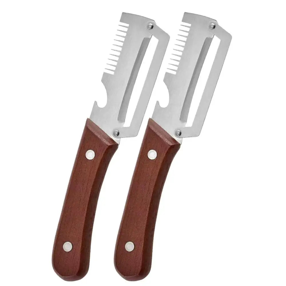 2-Pc Stainless Steel Vegetable Peeler Set with Grater & Bottle Opener