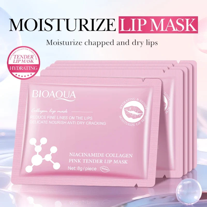 BIOAQUA Crystal Collagen Lip Mask 20pcs – Hydrating Lip Plumper