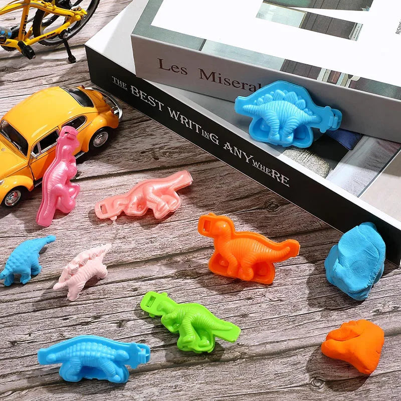 Cartoon Dinosaur World Dough Mold Kids Play Tools Plastic Molds Kits