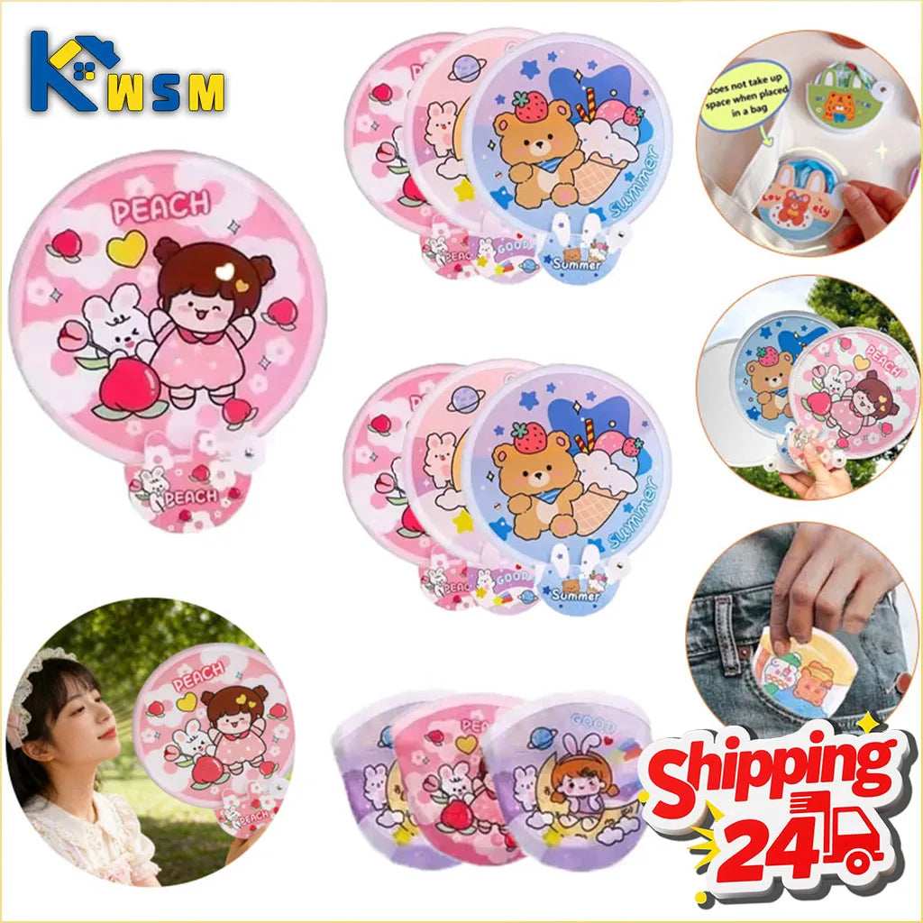 Mini Handheld Folding Fan – Portable Chinese Style Summer Fan