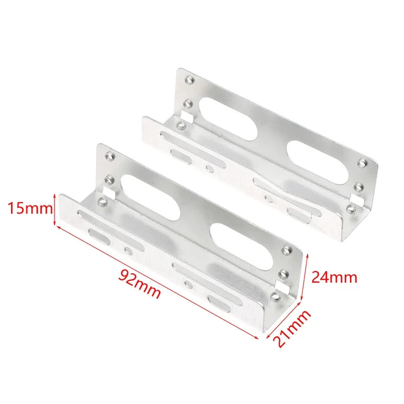 3.5" to 5.25" Drive Bay Bracket for HDD, SSD & M.2 – 2 Pack