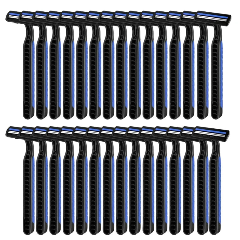 Disposable Twin-Blade Razors for Men & Women – 5 to 30 Pack