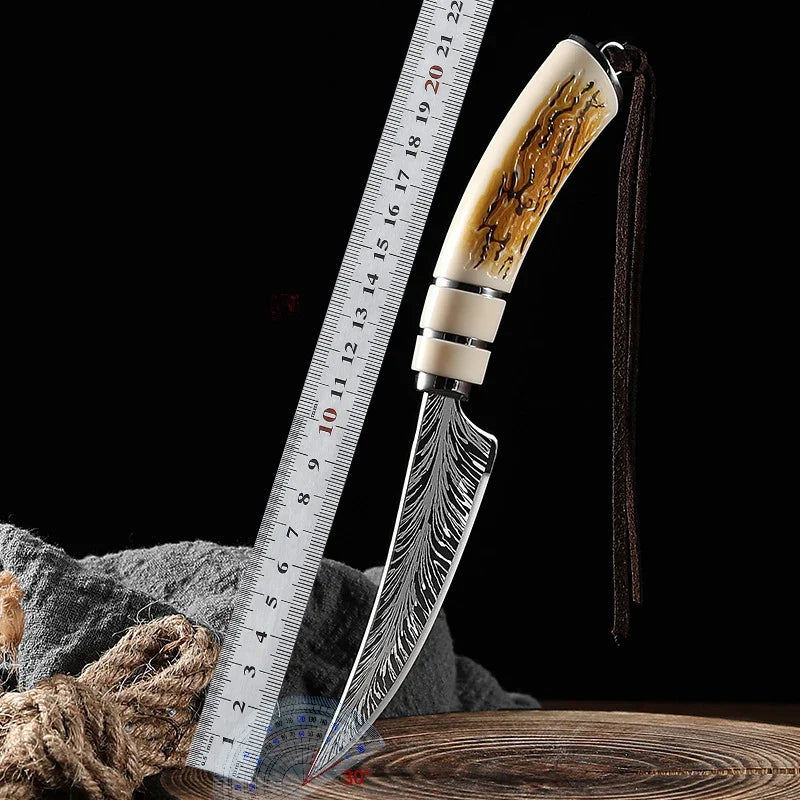 Damascus Boning Knife with Blade Cover – 10.7" Japanese Steel
