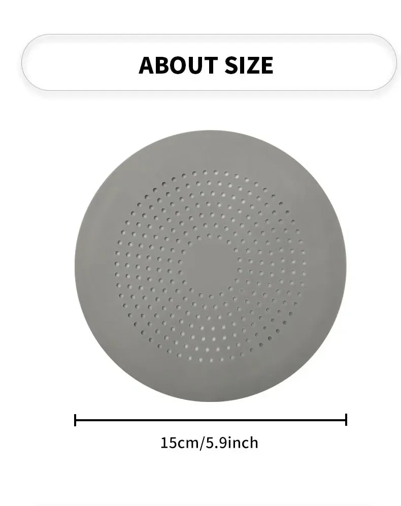 Silicone Shower Drain Hair Catcher & Sink Strainer Cover