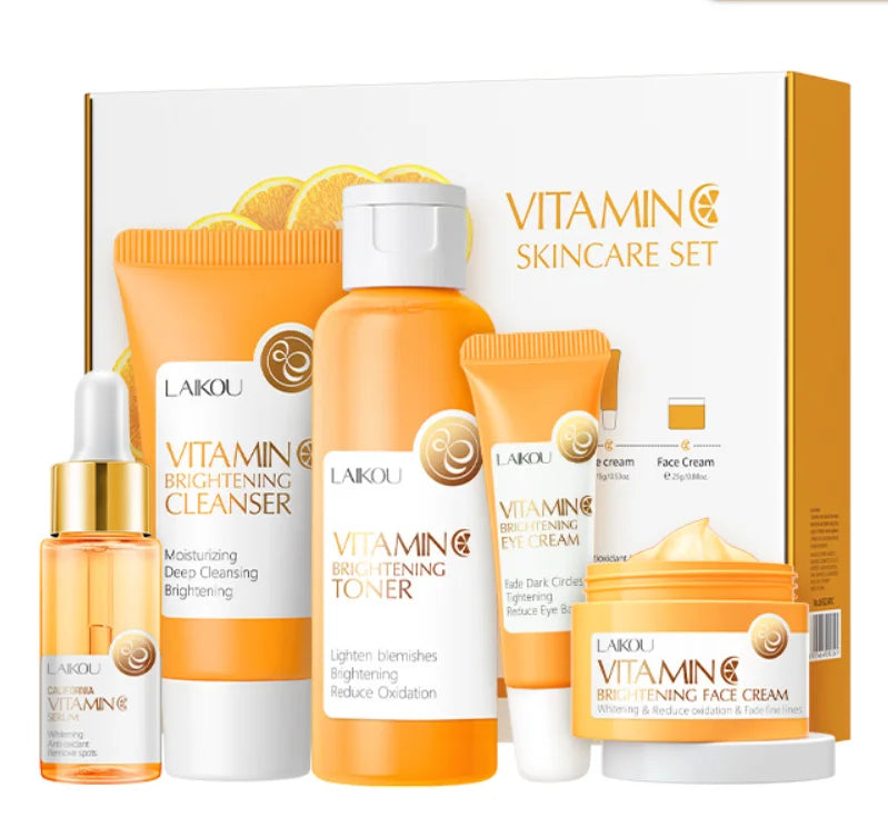 5-Piece Vitamin C Skincare Set – Serum, Eye Cream & Toner