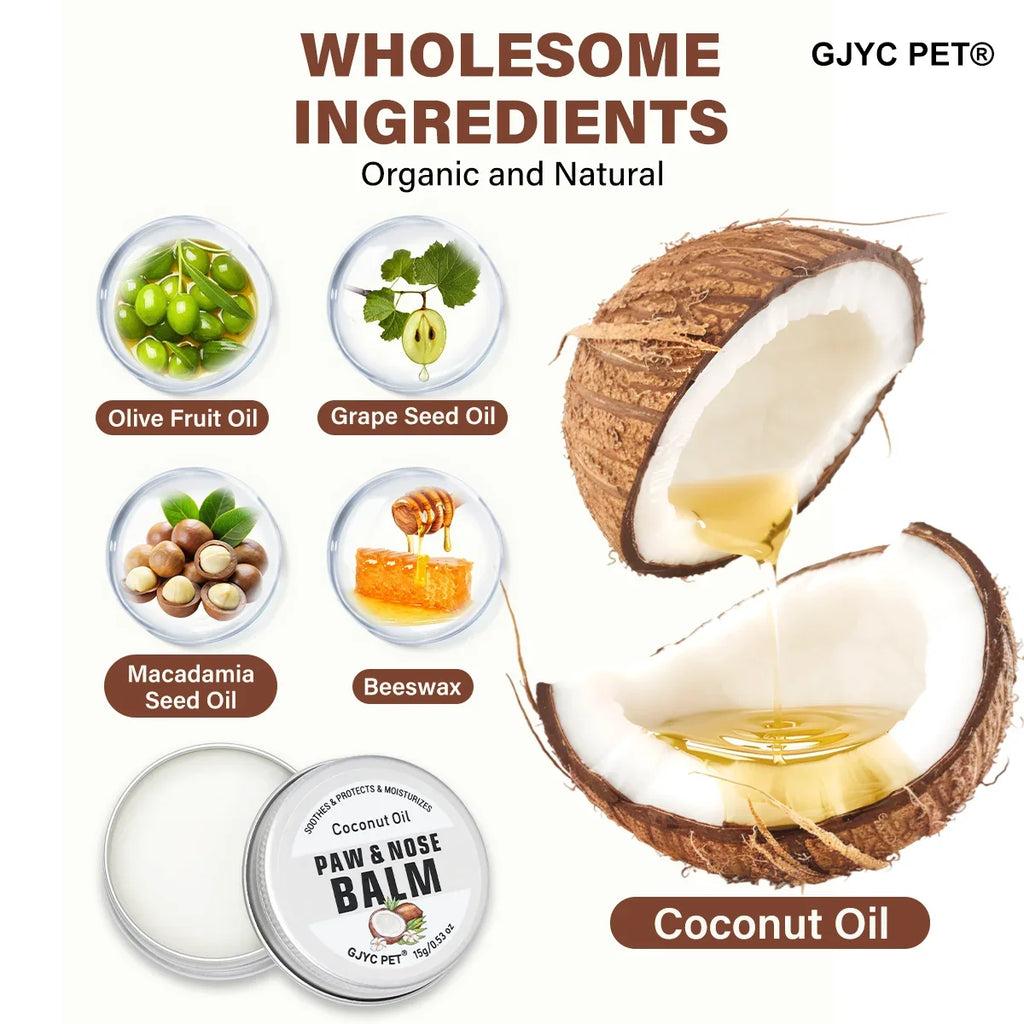 Coconut Dog & Cat Paw Balm – Nose & Paw Moisturizer