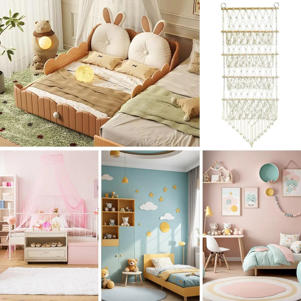4-Layer Boho Stuffed Animal Storage Net Hammock | Nursery