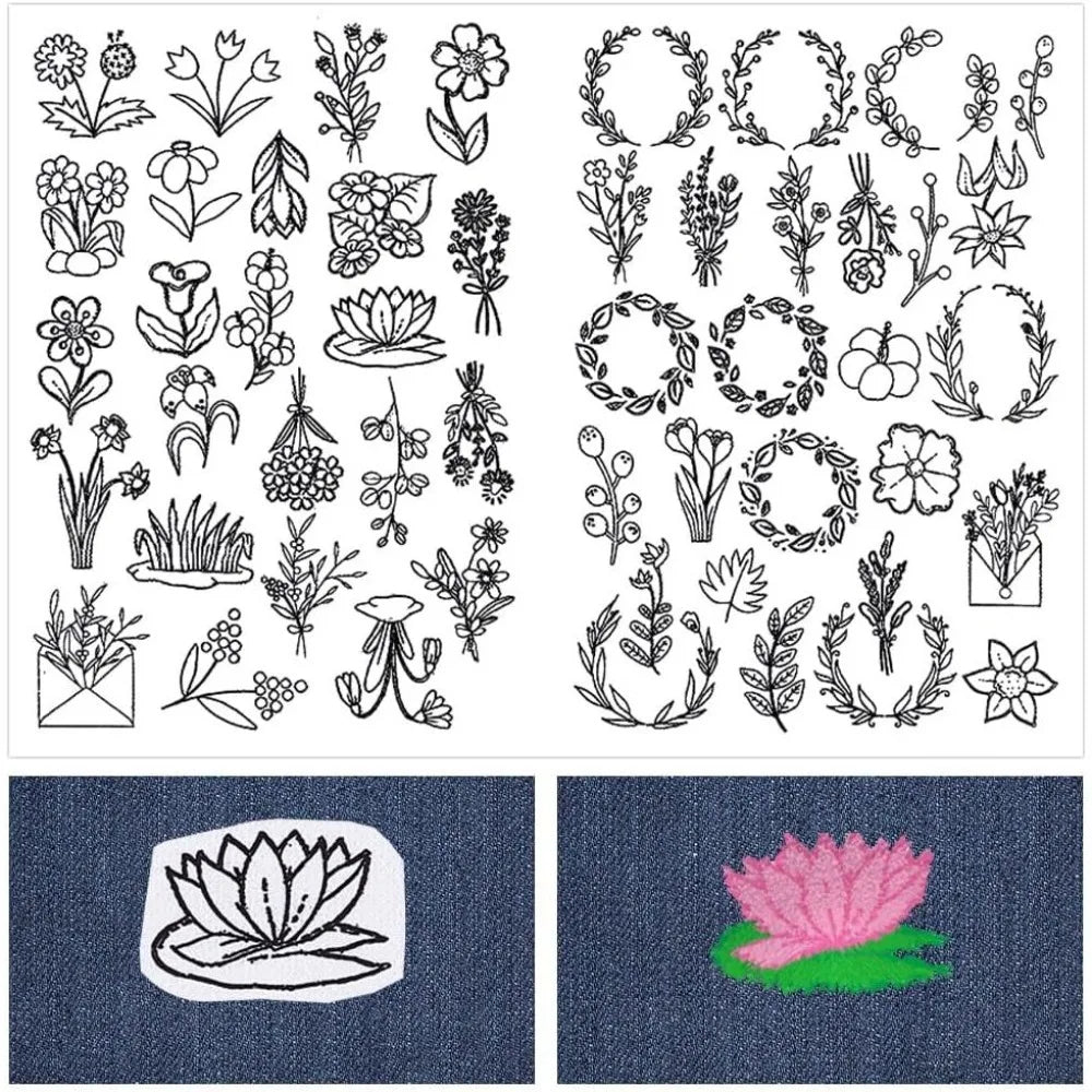 100 Pcs Water Soluble Stick & Stitch Embroidery Stabilizers