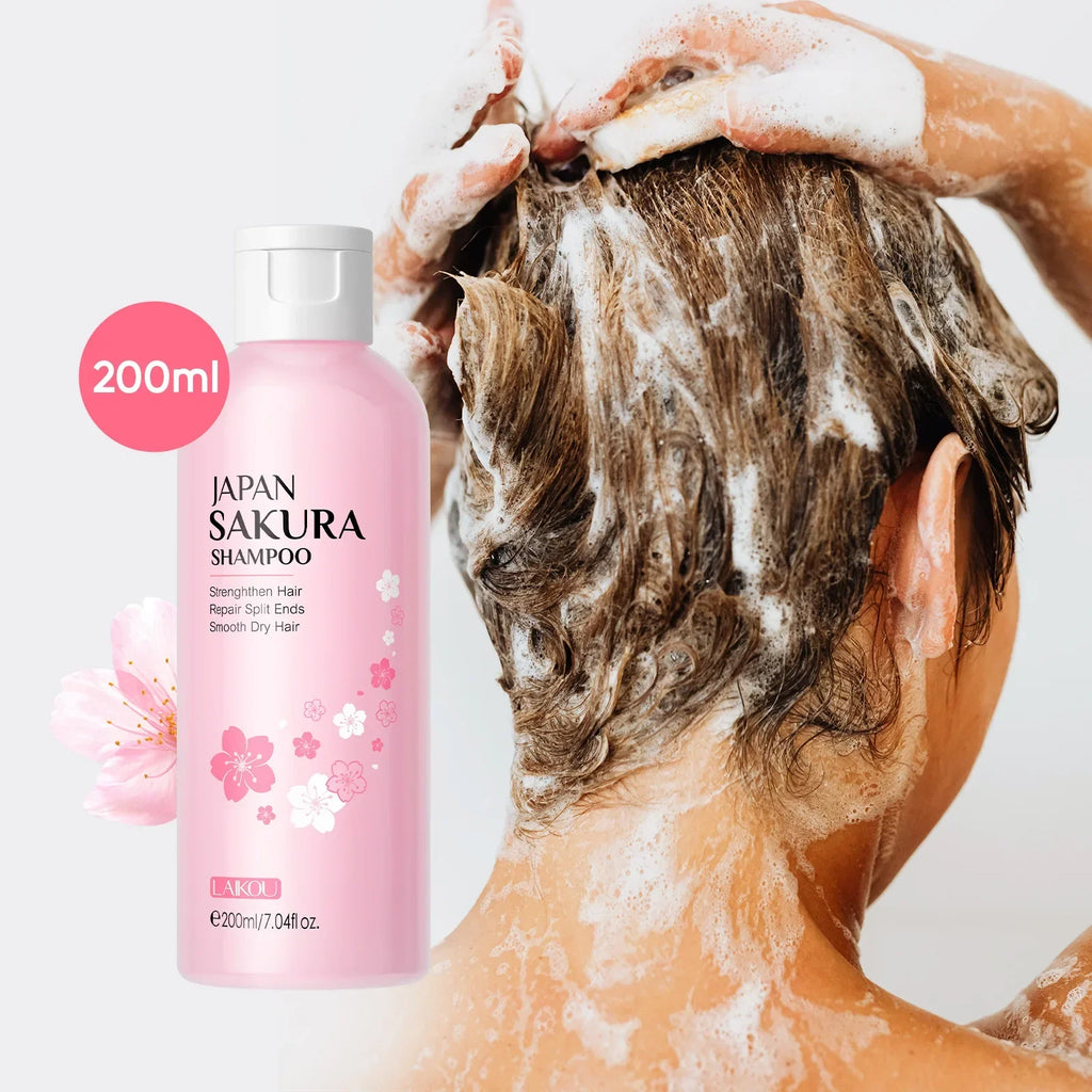 LAIKOU Sakura Shampoo & Conditioner – Nourishing Anti-Frizz