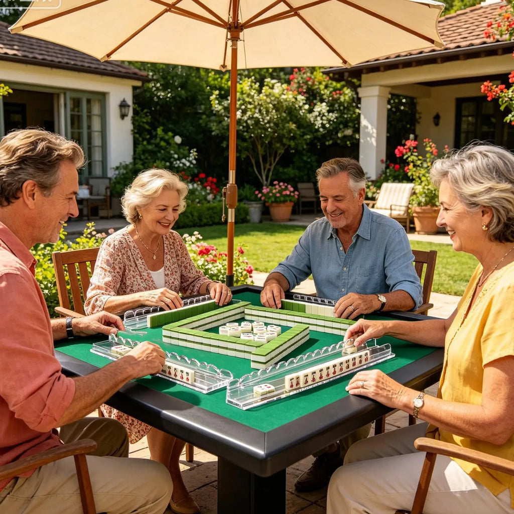 20-Inch Acrylic Mahjong Racks with Pusher & Magnetic Tray