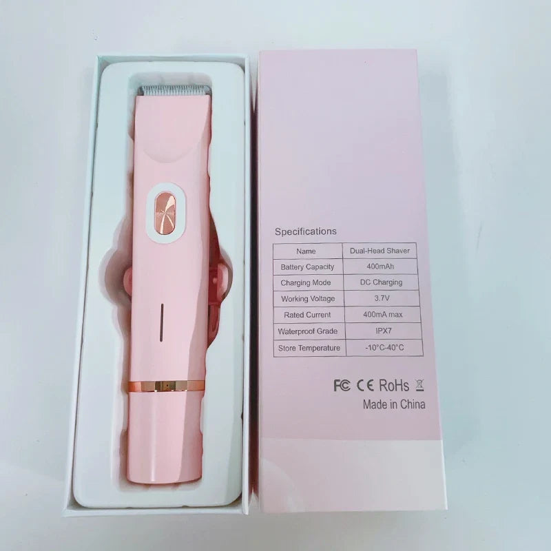 Women's Waterproof Dual-Function Electric Body Hair Trimmer
