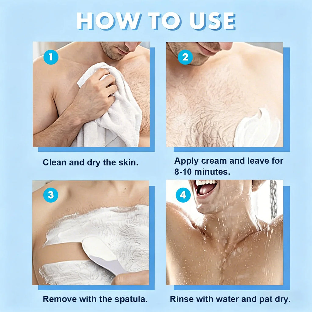 Men's Hair Removal Cream – Seaweed & Ginseng Formula, 80g
