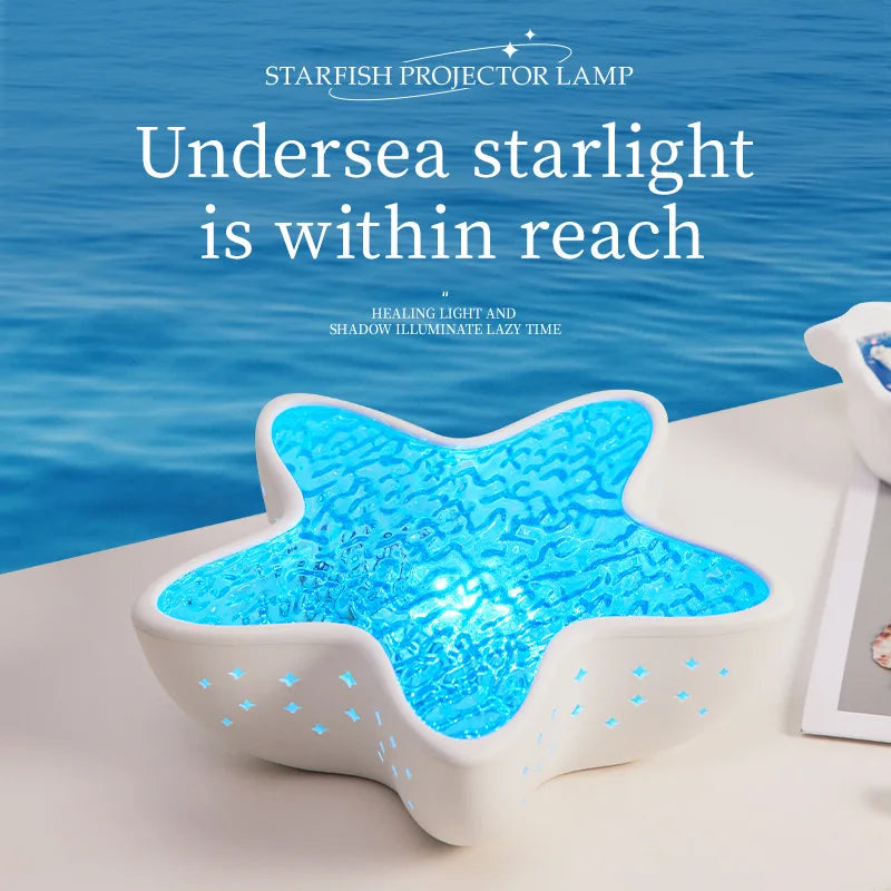 Starfish Projection Lamp | Ocean Wave Night Light Gift