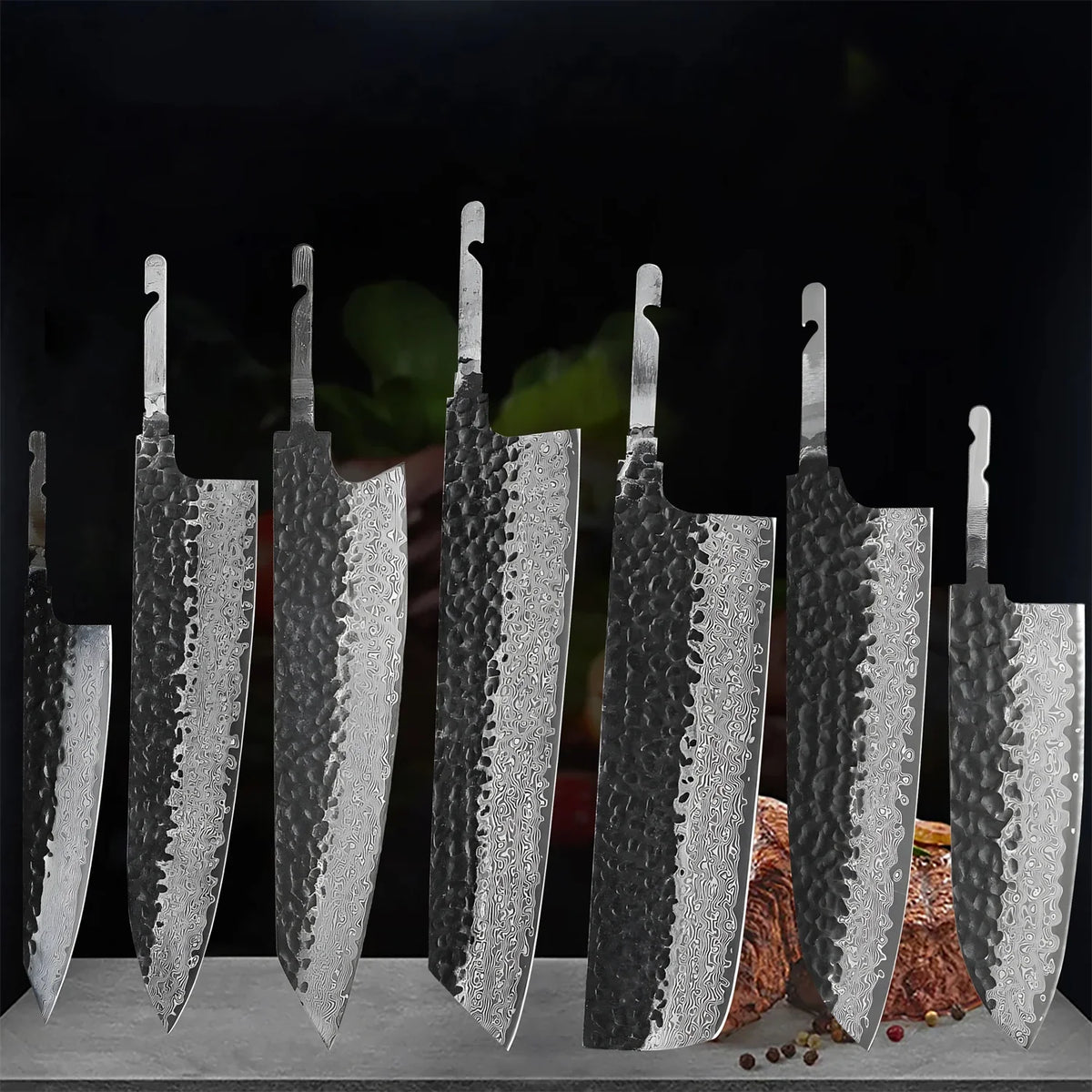 67-Layer Damascus Steel Knife Blank Blade – DIY Knife Making