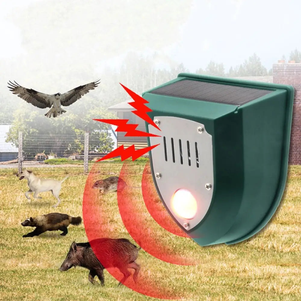 Solar Motion Sensor Animal Repeller & Outdoor Security Alarm