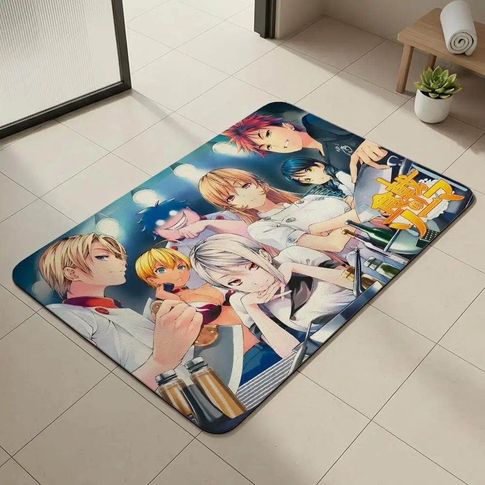 Anime Food Wars Diatomite Bath Mat – Quick Dry & Non-Slip