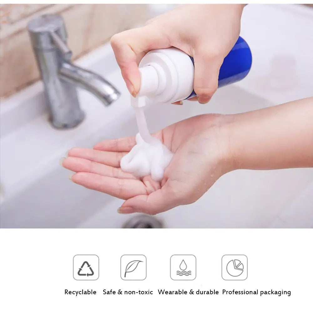 Clear Blue Shampoo Lotion Shower Gel Foam Pump Bottles Foaming Bottle