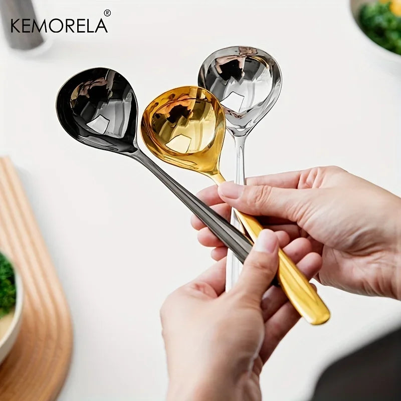 KEMORELA 304 Stainless Steel Gravy Ladle & Sauce Spoon 8.1"