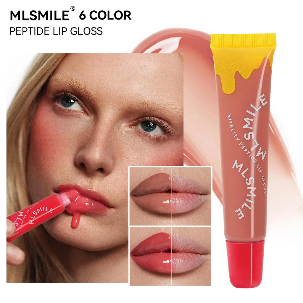 MLSMILE Peptide Lip Gloss – Plumping, Clear & Long-Lasting