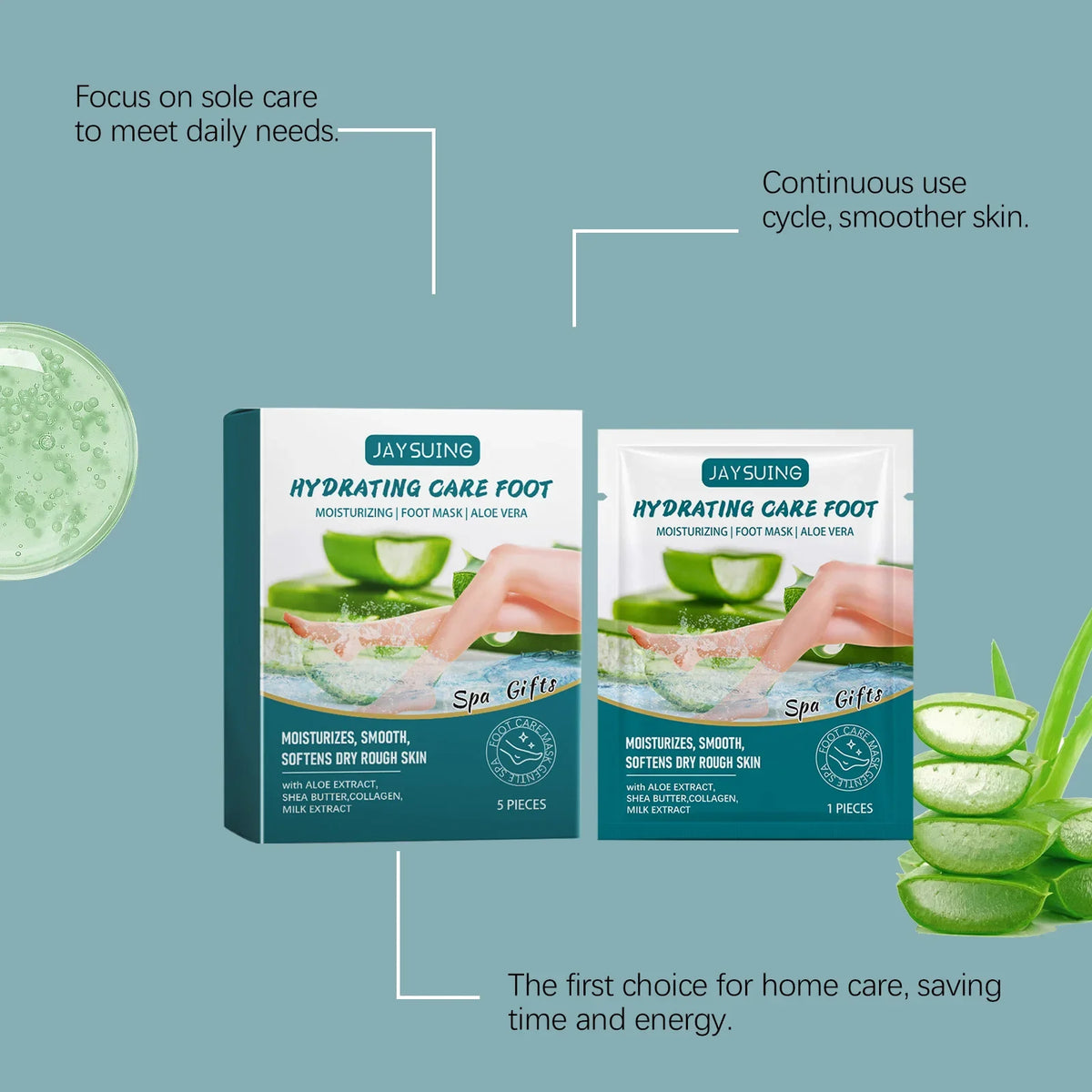 Exfoliating Foot Mask – Remove Dead Skin & Calluses 5-Pack