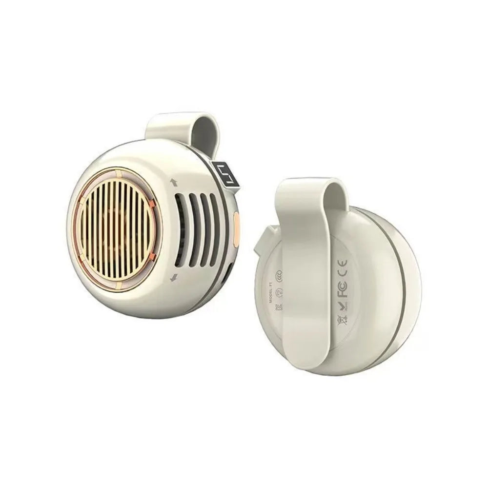 5-Speed Clip-On Waist Fan – USB Rechargeable Portable Cooler