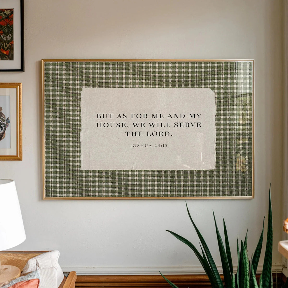 "As For Me And My House" Christian Canvas Wall Art Print