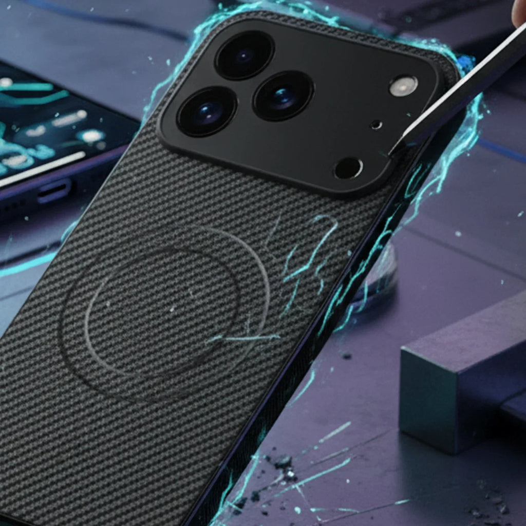 Magnetic Carbon Fiber iPhone 17 Pro Max Case | MagSafe