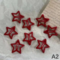5-Pack Red Star Metal Snap Hair Clips – Fashion Barrettes