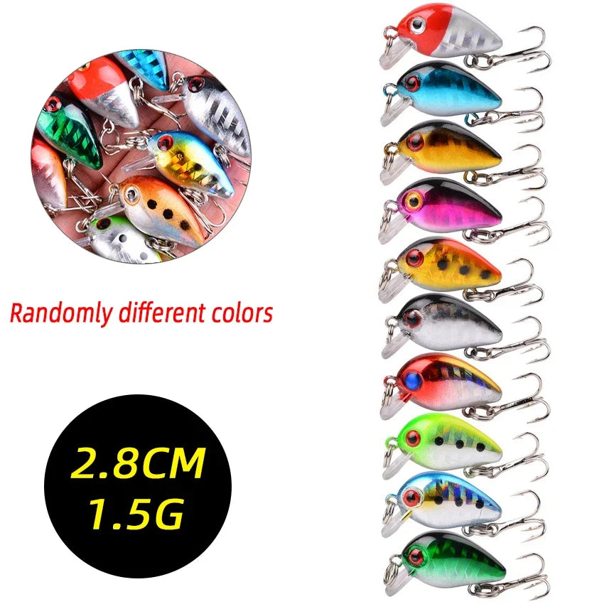 2026 Mini Biomimetic Hard Bait Random 3 5 Mixed Crank Fishing Lure