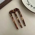 French U-Shaped Hair Fork – 3 Prong Bun Stick for Women