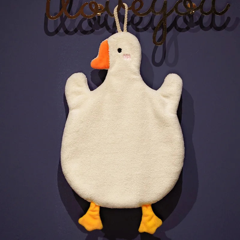 Cartoon Goose Hand Towel – Absorbent Quick Dry Kitchen & Bath