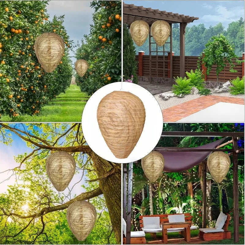 Fake Wasp Nest Decoy – Outdoor Hanging Bee Deterrent