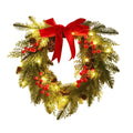 Christmas Berry Wreath with Large Red Bow | Front Door Decor