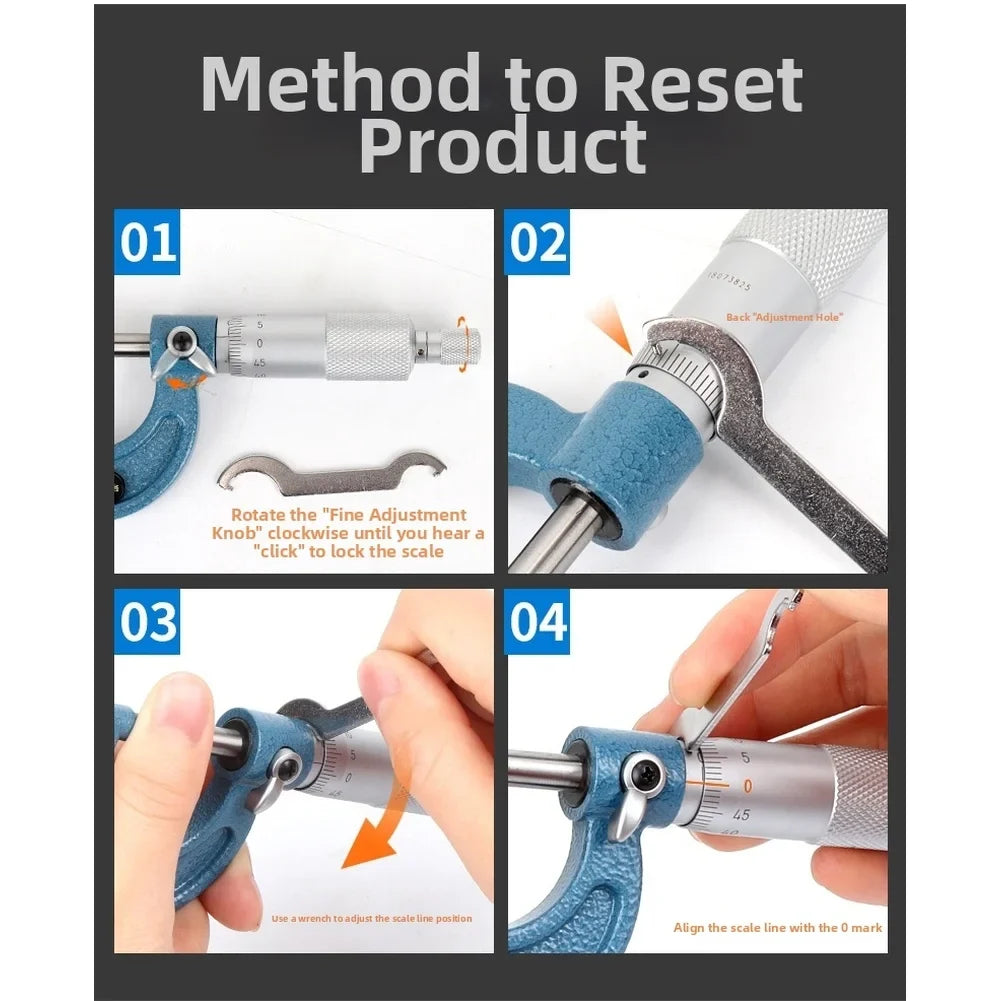 Outside Micrometer 0–75mm | 0.01mm Precision Gauging Tool
