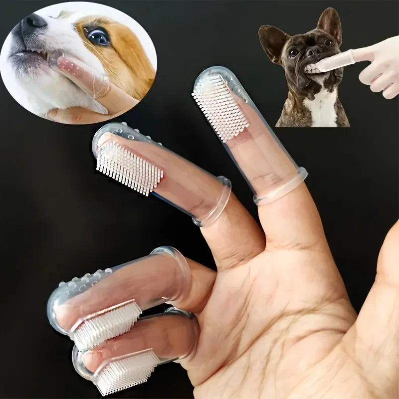 Silicone Finger Pet Toothbrush for Dogs & Cats – 10 Pack