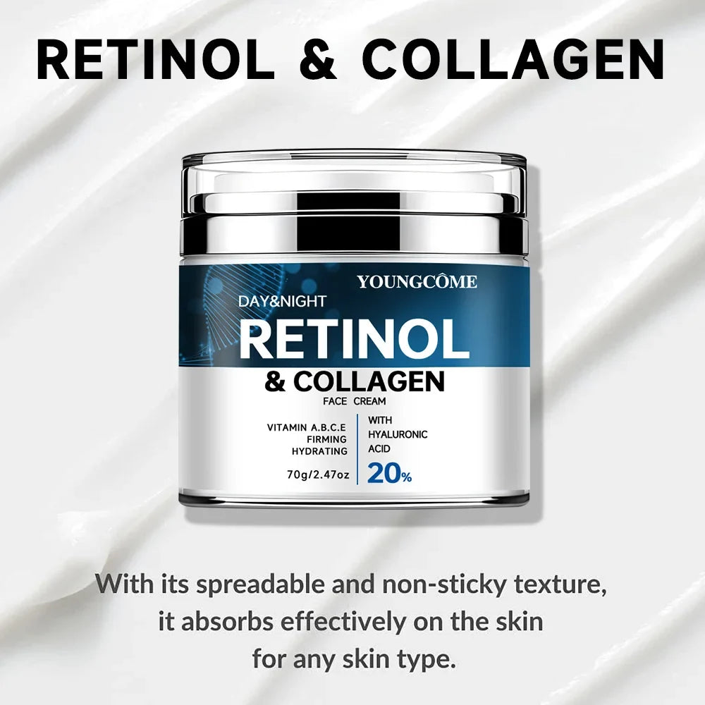 Retinol & Collagen Anti-Aging Face Cream – 72H Hydration | 70g