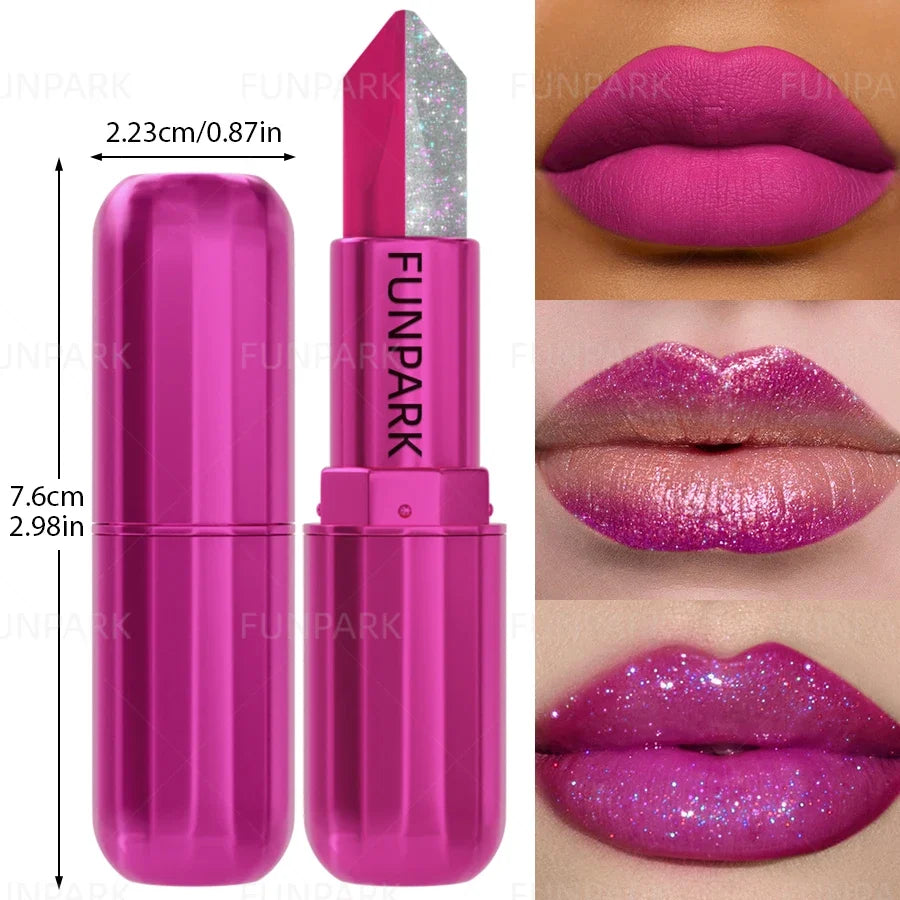 FUNPARK Glitter Two-Tone Matte Lipstick | High Pigment Lip Glaze