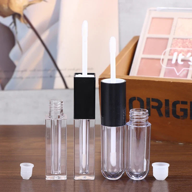 2-in-1 Double-Ended Refillable Lip Gloss Tube with Wand