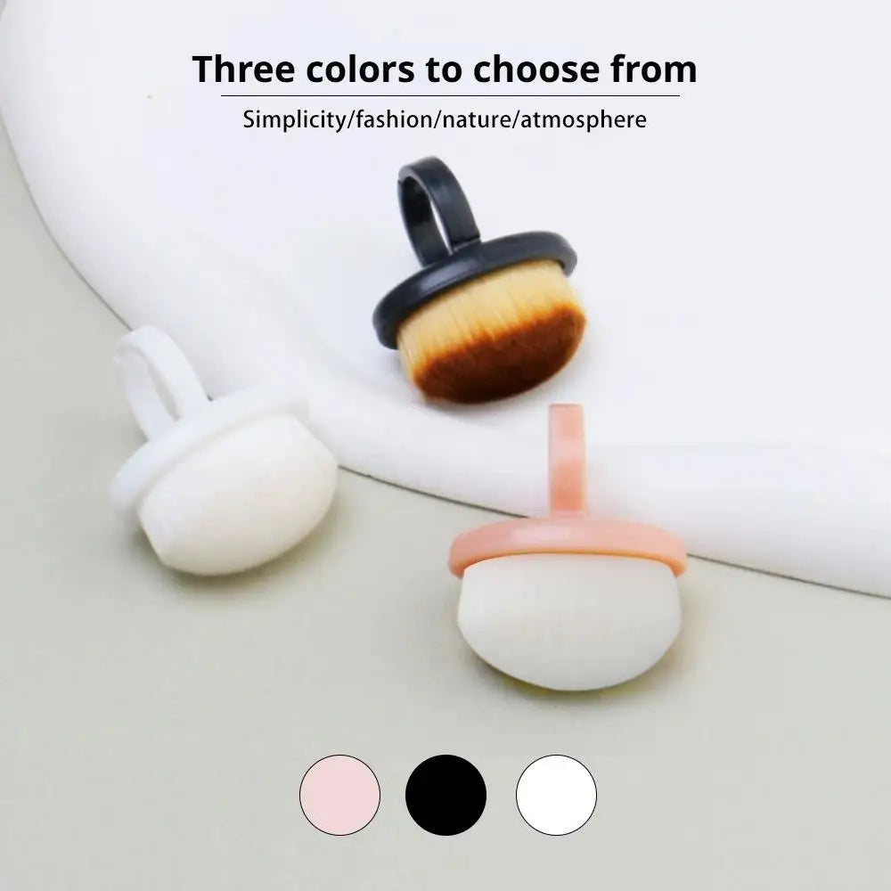 4-Pack Ring Nail Dust Brushes – Soft Manicure Scrubber Set