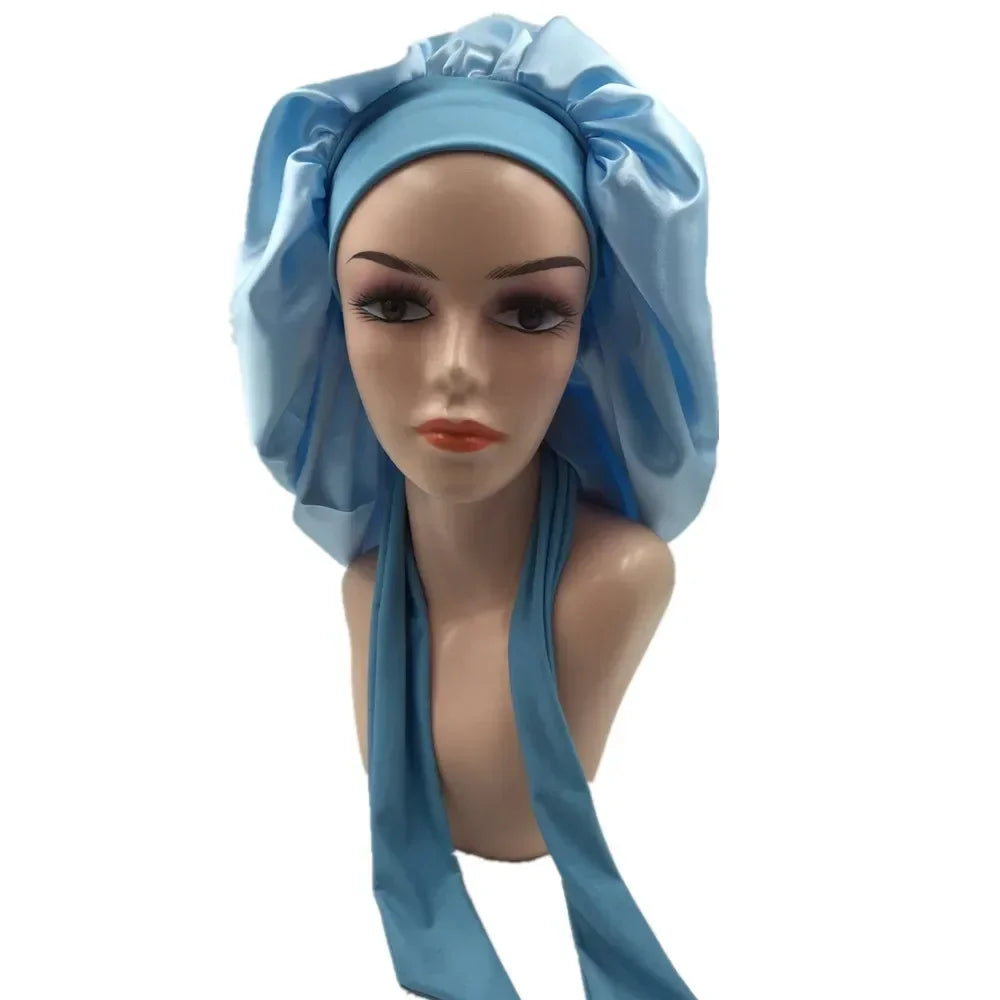 Extra Large Satin Lined Sleep Bonnet | Women's Night Cap