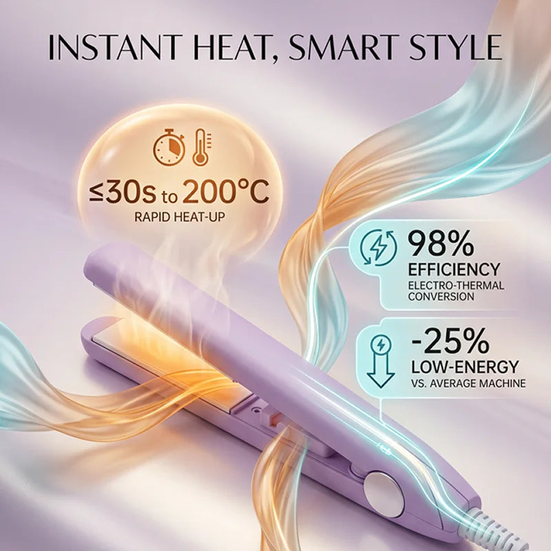 3-in-1 Mini Ceramic Hair Straightener & Curling Iron | Flat Iron