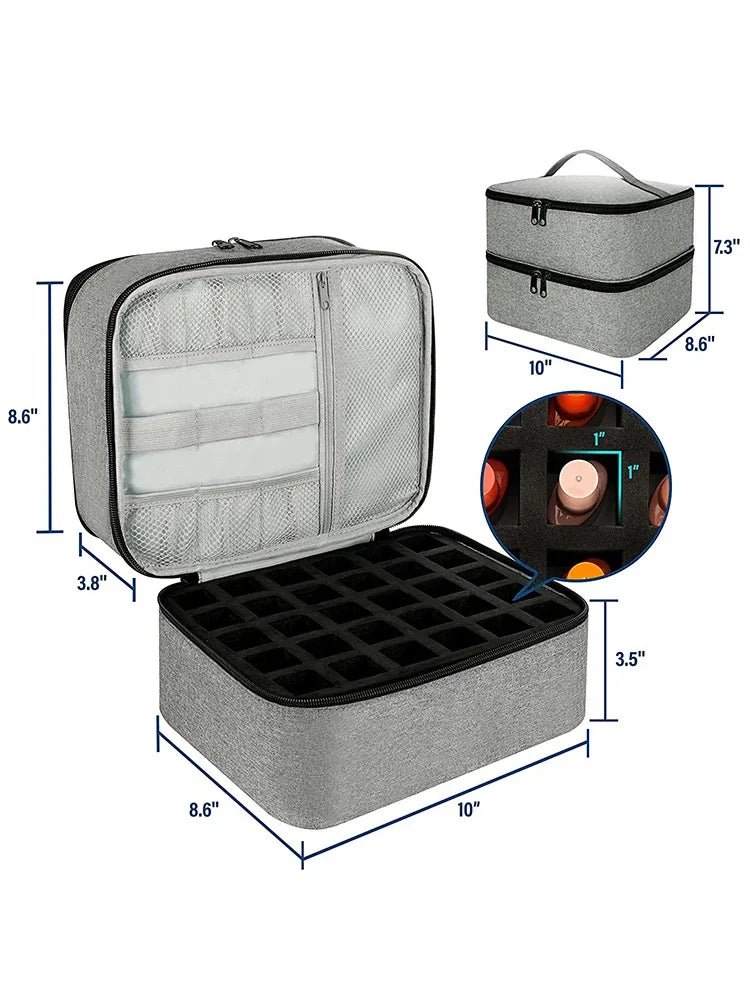 Nail Polish Storage Bag Essential Oil Portable Cosmetic Care Tool Box