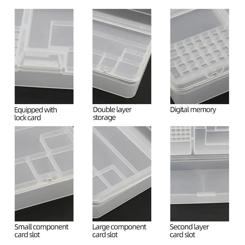 Box Electronic Components Transparent Plastic Storage Small Screw